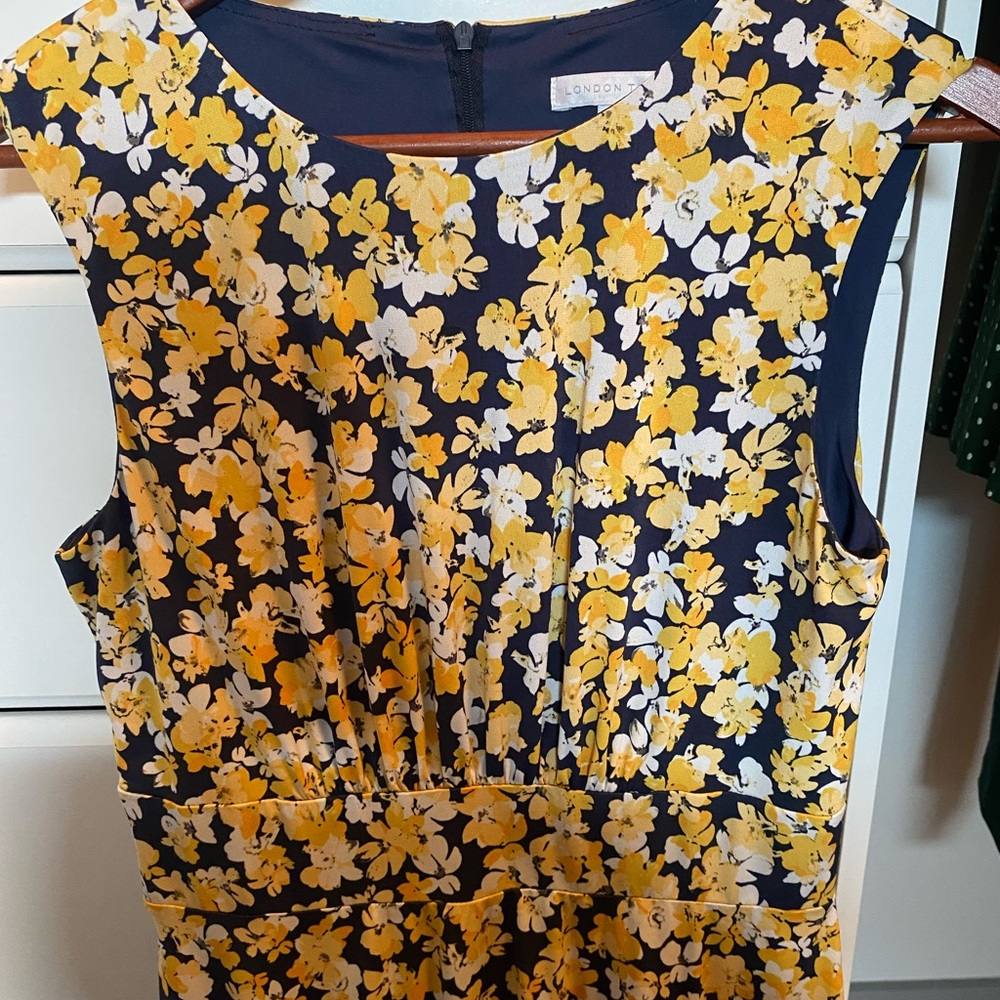 Floral A line midi dress.